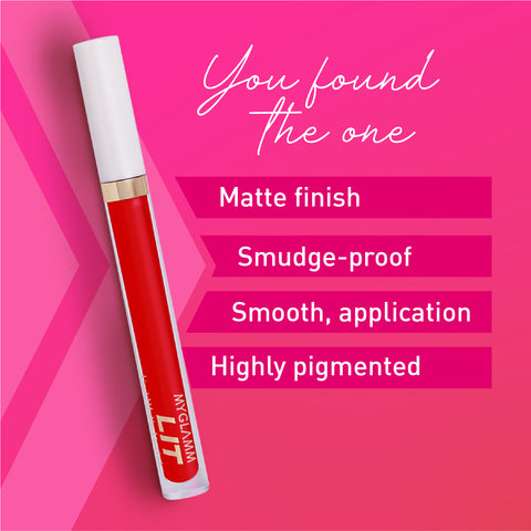 MyGlamm LIT Liquid Matte Lipstick-Super Fire-3ml