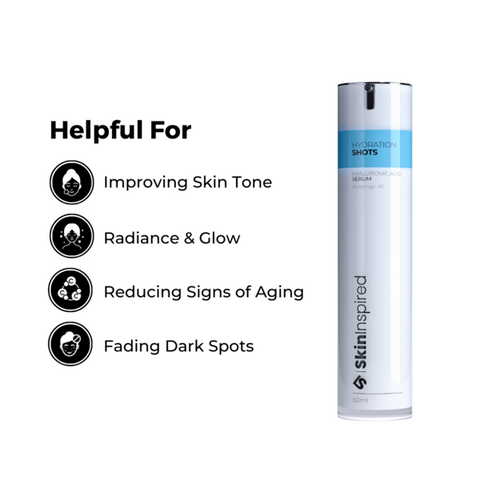 SkinInspired Hydration Shots Hyaluronic Acid 50ml Serum (Hymagic-4D) for Deep Hydration, anti-aging and skin elasticity