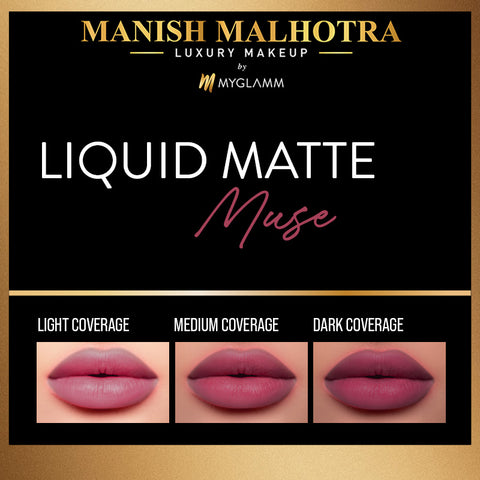 Manish Malhotra Beauty By MyGlamm Liquid Matte Lipstick-Muse-7gm