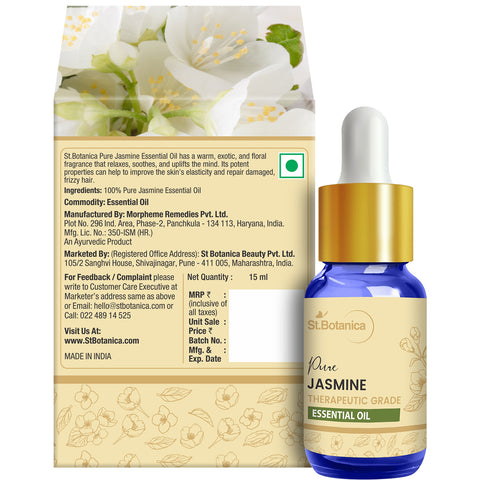 St.Botanica Pure Jasmine Essential Oil, 15ml