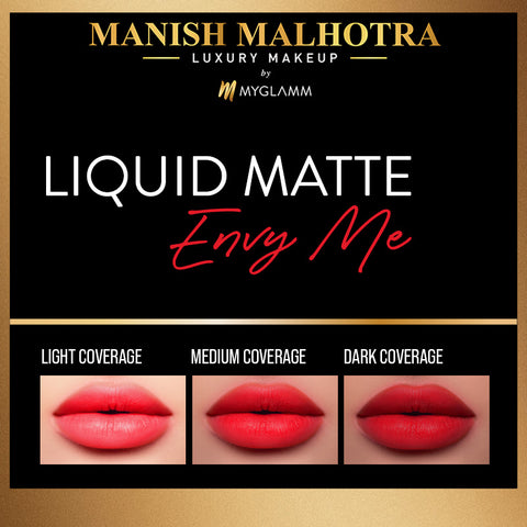 Manish Malhotra Beauty By MyGlamm Liquid Matte Lipstick-Envy Me-7gm