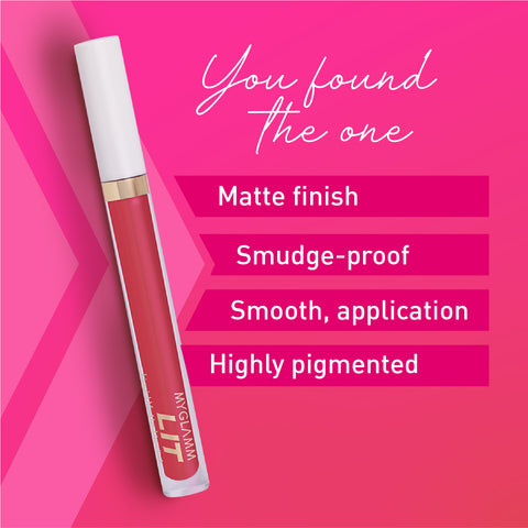 MyGlamm LIT Liquid Matte Lipstick-Zaddy-3ml