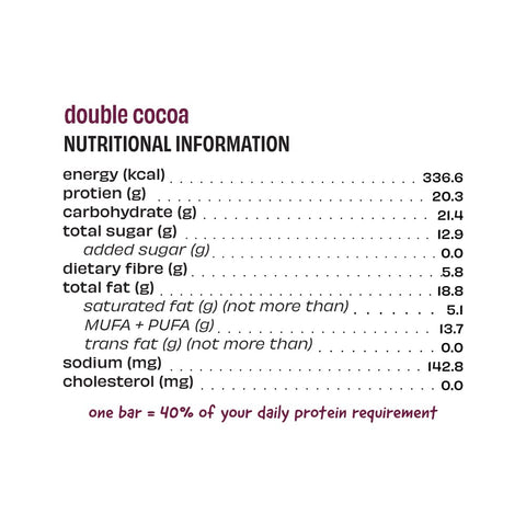 The Whole Truth - High Protein Double Cocoa 20g Protein Bar - Pack of 5 x 67g each - No Added Sugar - No Preservatives - No Artificial Flavours - All Natural