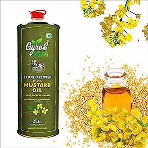 Gyros farm | Stone Cold Wood Pressed | Yellow Mustard (Sarson) Oil