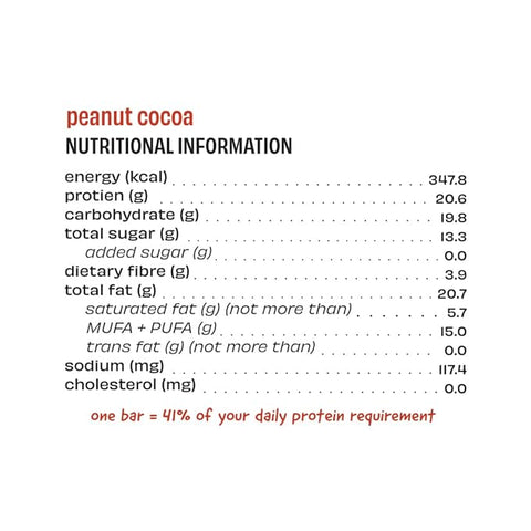 The Whole Truth - High Protein Peanut Cocoa 20g Protein Bar - Pack of 5 x 67g each - No Added Sugar - No Preservatives - No Artificial Flavours - All Natural