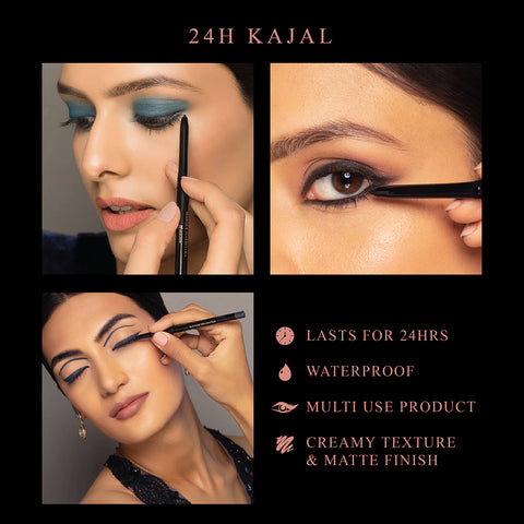 Manish Malhotra Beauty By MyGlamm 24H Kajal Eyeliner-Smokey Diamond-0.35gm