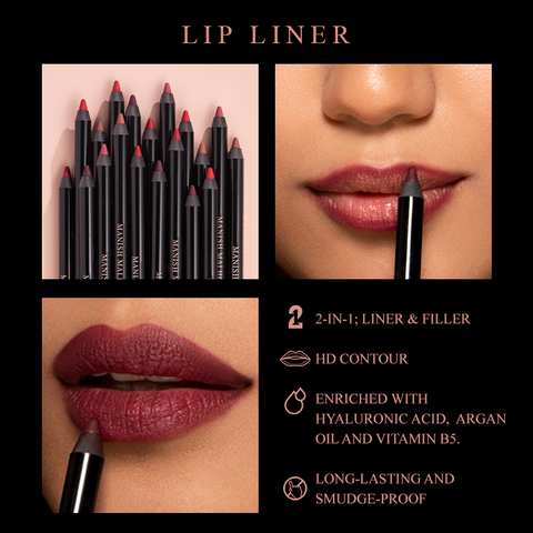 Manish Malhotra Beauty By MyGlamm Lip Liner and Filler -Fierce Red -1.2gm