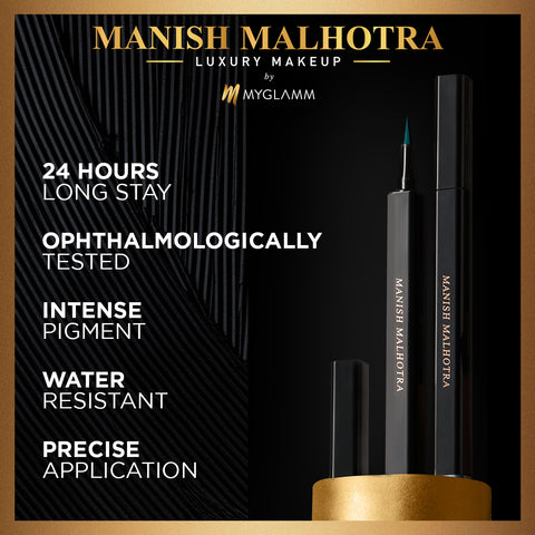 Manish Malhotra Beauty By MyGlamm Precision Liquid Eyeliner-Jade Envy-1gm