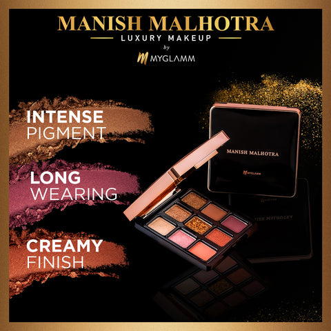 Manish Malhotra Beauty By MyGlamm 9 In 1 Eyeshadow Palette-Rêverie-9gm