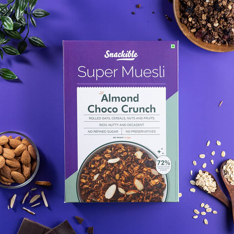 Snackible Almond Choco Crunch Muesli - 375gm