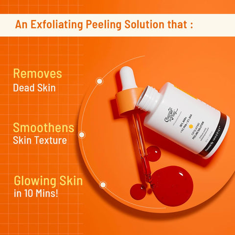 Chemist at Play 26% AHA 2% BHA 4% PHA Peeling Solution | Chemical Exfoliator For Face | Glycolic Acid (AHA), Salicylic Acid (BHA), Lactobinoic Acid (PHA) | Tan Off 10-Minute AHA BHA PHA Peel | Derma Tested | 30 mL