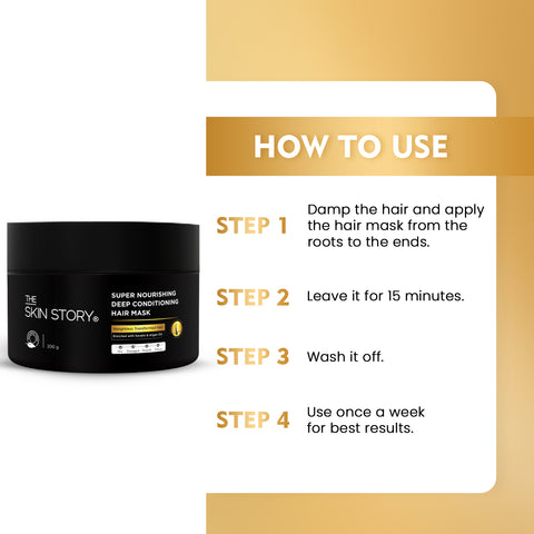 The Skin Story Super Nourishing Deep Conditioning Hair Mask | For dry , damaged and treated hair | Hair Fall Control Mask  |200g