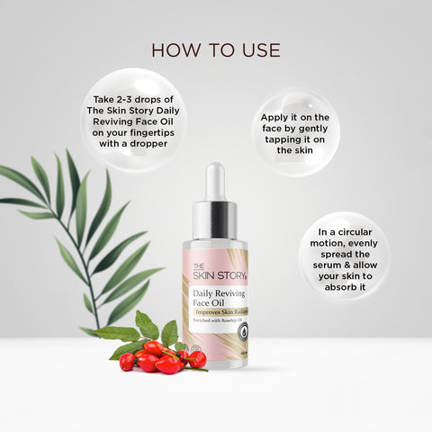 The Skin Story Replenishing Face Oil | Rose Hip & Pumpkin seed oil | Anti ageing face oil for women | Daily Use | Dermatologically Tested | 40ml