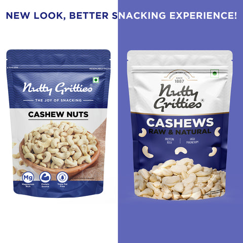 Nutty Gritties Cashew Nuts, Whole Jumbo in size W240 - 400g (2 Pack of 200g each)