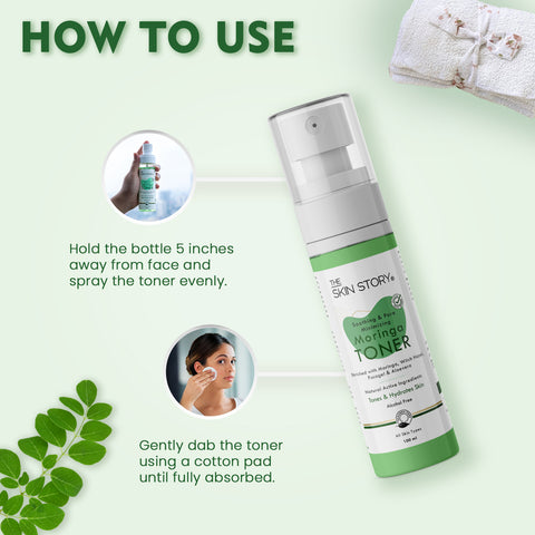 The Skin Story Pore Minimizing Toner | Soothing & Calming | Non Sticky & Fast Absorbing | Moringa | 100ml