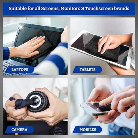 Klenzmo Screen and Lens cleaner with microfiber cloth for Computers, Mobiles, Laptops 250ml