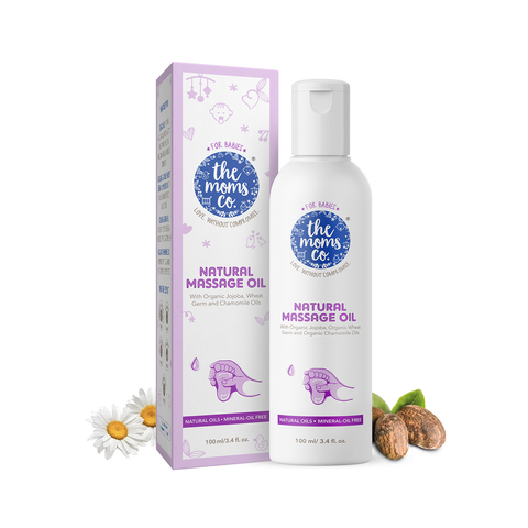 The Moms Co. Natural Baby Massage Oil with 10 Oils - Clinically Tested for Hypoallergenic