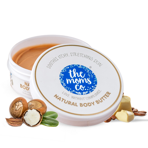 The Moms Co. Natural Body Butter for Stretch Marks, Dry Skin and Itchy Skin with Shea and Cocoa Butter