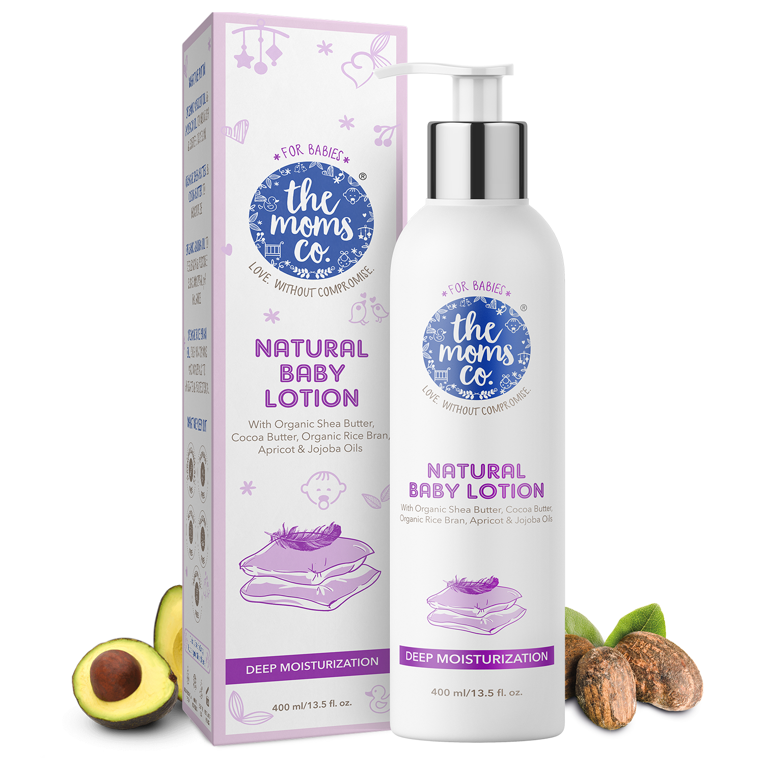 The Moms Co. Natural Baby Lotion | Australia-Certified | With Organic Apricot, Organic Jojoba and Organic Rice Bran Oils