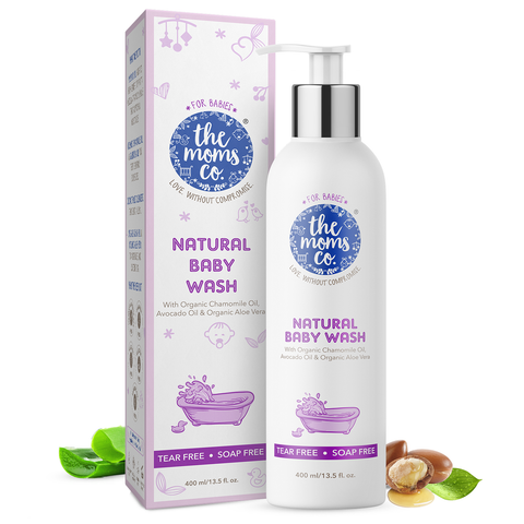 The Moms Co. Baby Wash |Tear-Free, Natural | With Calendula, Avocado Oils and USDA-Certified Organic Oils Like Argan, Chamomile