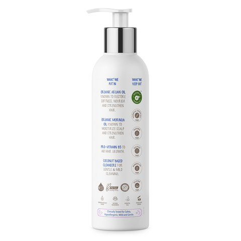 The Moms Co. Baby Shampoo | Tear-Free | Natural | With USDA-Certified Organic Argan and Moringa Seed Oils