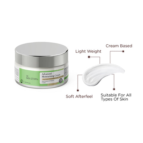 The Skin Story Advanced Repair Moisturising Cream For Dry Skin |Light Weight |Face Moisturiser for Women|Non Oily Moisturiser | Prebiotics & Probiotics Complex | 50g