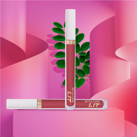 MyGlamm LIT Liquid Matte Lipstick-Holmes-3ml