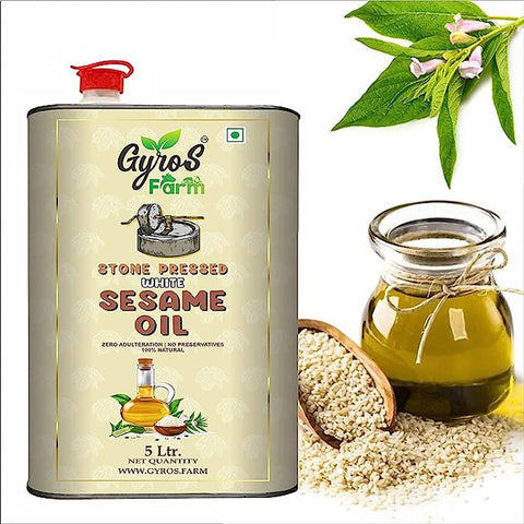 Gyros farm | Stone Cold Wood Pressed | White Sesame (Gingelly) Oil