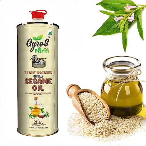 Gyros farm | Stone Cold Wood Pressed | White Sesame (Gingelly) Oil