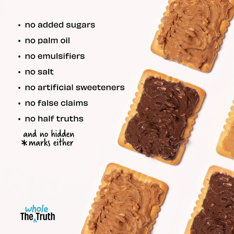 The Whole Truth - Peanut Butter With Dates (Sweetened) | Crunchy | No Added Sugar | No Artificial Sweeteners | No Palm Oil | Gluten Free | No Preservatives | 100% natural protein source