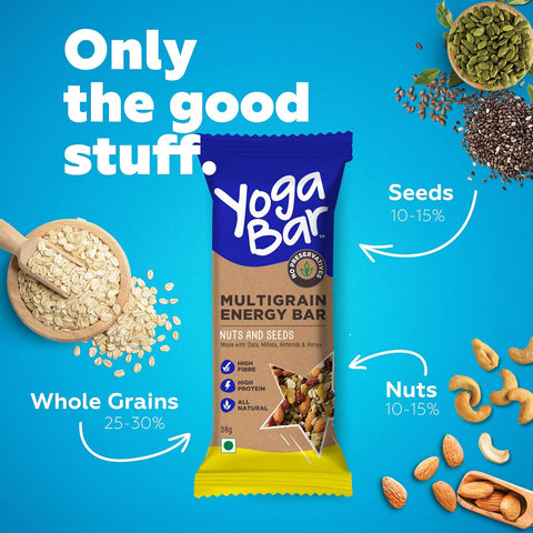 Yogabar Multigrain Energy Bar Box  (228 g)