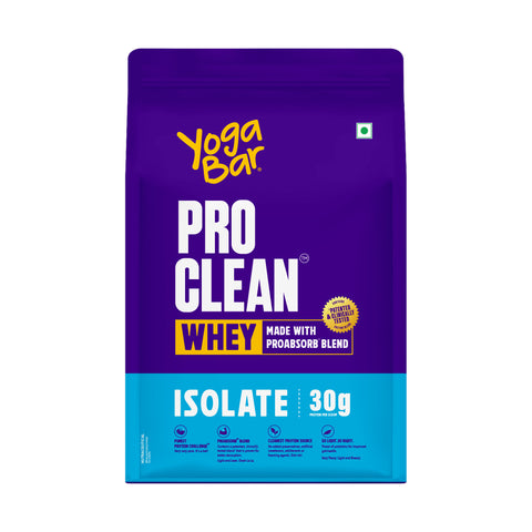 Yogabar Pro Clean Whey Protein Isolate Powder 750G Standy Pouch