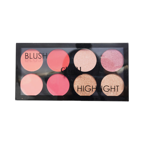 Glam21 Blush Highlighter Palette Super Creamy Texture|Supreme Pigment Highly Blendable Highlighter, 24g  (01-CHIC)