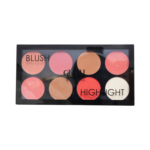 Glam21 Blush Highlighter Palette Super Creamy Texture|Supreme Pigment Highly Blendable Highlighter, 24g  (03-CLASSY)