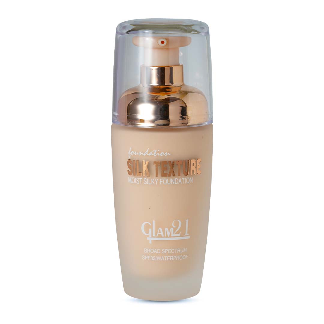 Glam21 Silk Foundation Lightweight, Hydrating, Oilfree, Longlasting SPF35 UV Protection Foundation (Shade-01, 50 g)