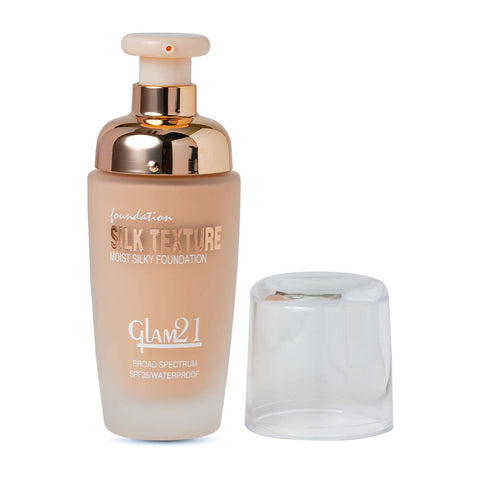 Glam21 Silk Foundation Lightweight, Hydrating, Oilfree, Longlasting SPF35 UV Protection Foundation (Shade-04, 50 g)