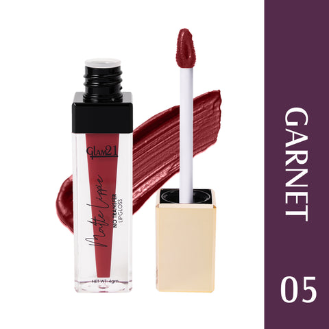 Glam21 Matte Lippie No Transfer Lip Gloss Lightweight Comfortable Creamy Formula (4 g, Garnet)