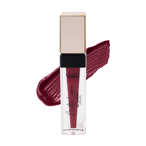 Glam21 Matte Lippie No Transfer Lip Gloss Lightweight Comfortable Creamy Formula (4 g, Marlot)