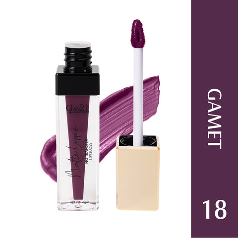 Glam21 Matte Lippie No Transfer Lip Gloss Lightweight Comfortable Creamy Formula (4 g, Gamet)