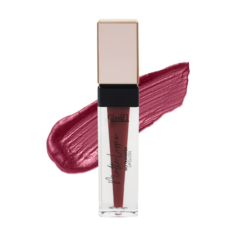 Glam21 Matte Lippie No Transfer Lip Gloss Lightweight Comfortable Creamy Formula (4 g, Maroon Crush)