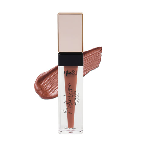 Glam21 Matte Lippie No Transfer Lip Gloss Lightweight Comfortable Creamy Formula (4 g, Nude Game)