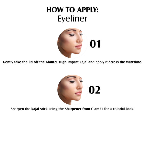 Glam21 High Impact Long Wear Kajal Smudgeproof, Transfer-resistant & Bold Pigmented (Blue, 1.2 g)