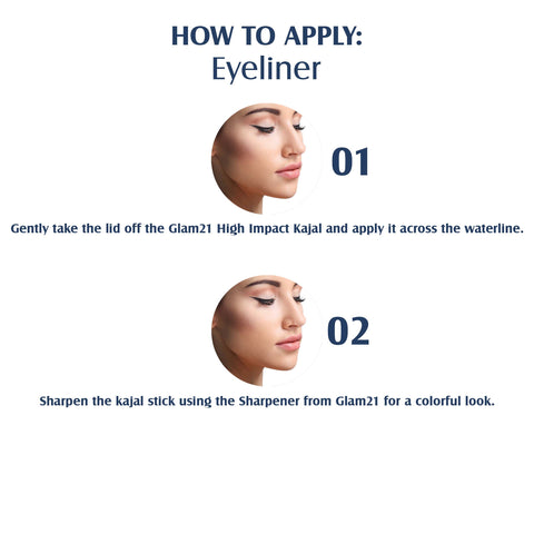 Glam21 High Impact Long Wear Kajal Smudgeproof, Transfer-resistant & Bold Pigmented (Partu Blue, 1.2 g)