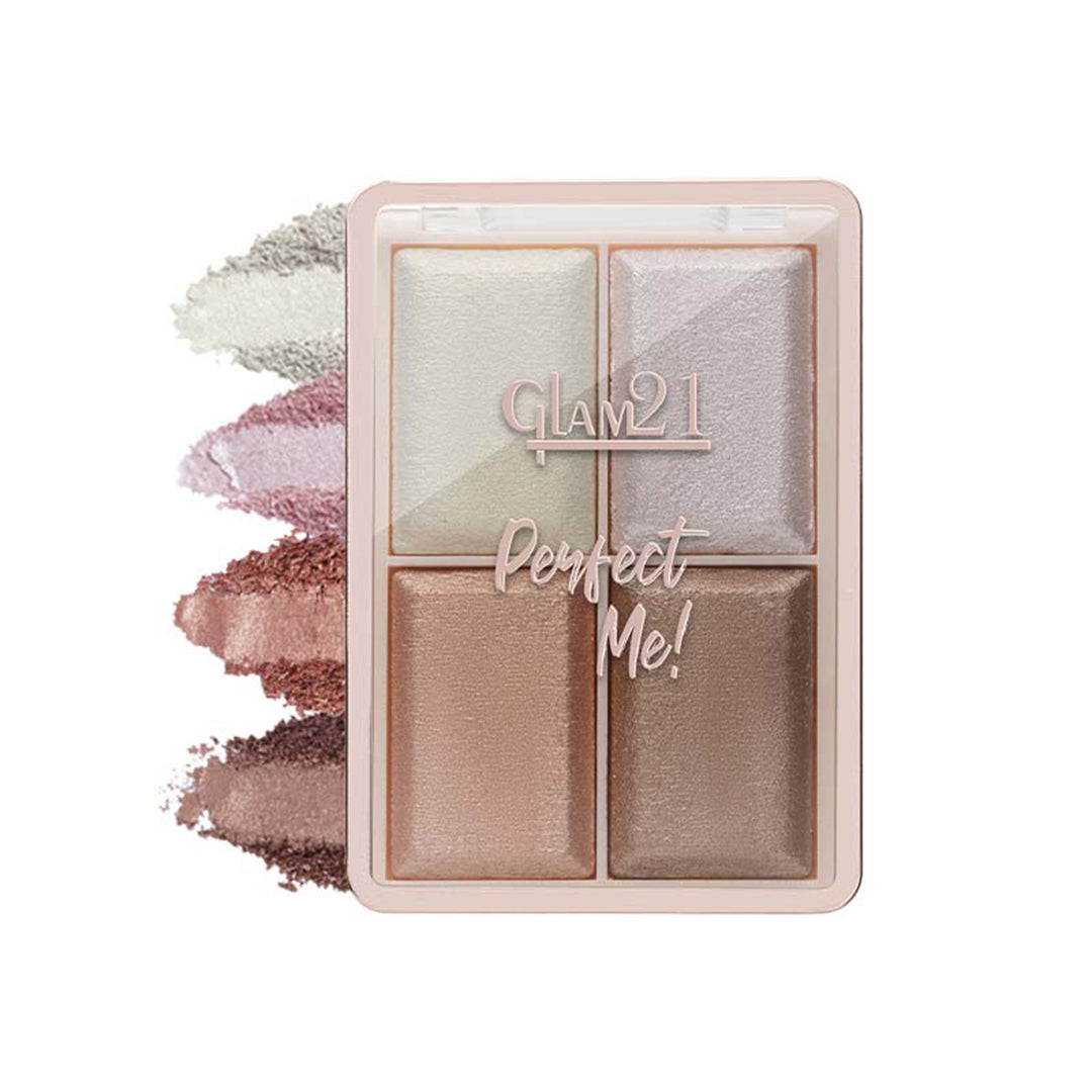 Glam21 Perfect Me! Highlighter-Weightless Illuminating Shimmer Texture Longwear Palette Highlighter (Shade-02)