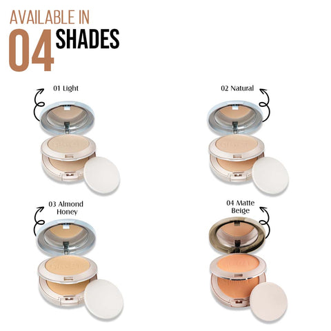 Glam21 BB Powder Instant Weightless Matte Finish | Longlasting Peerless Soft Skin 2in1 Compact (Natural, 20 g)