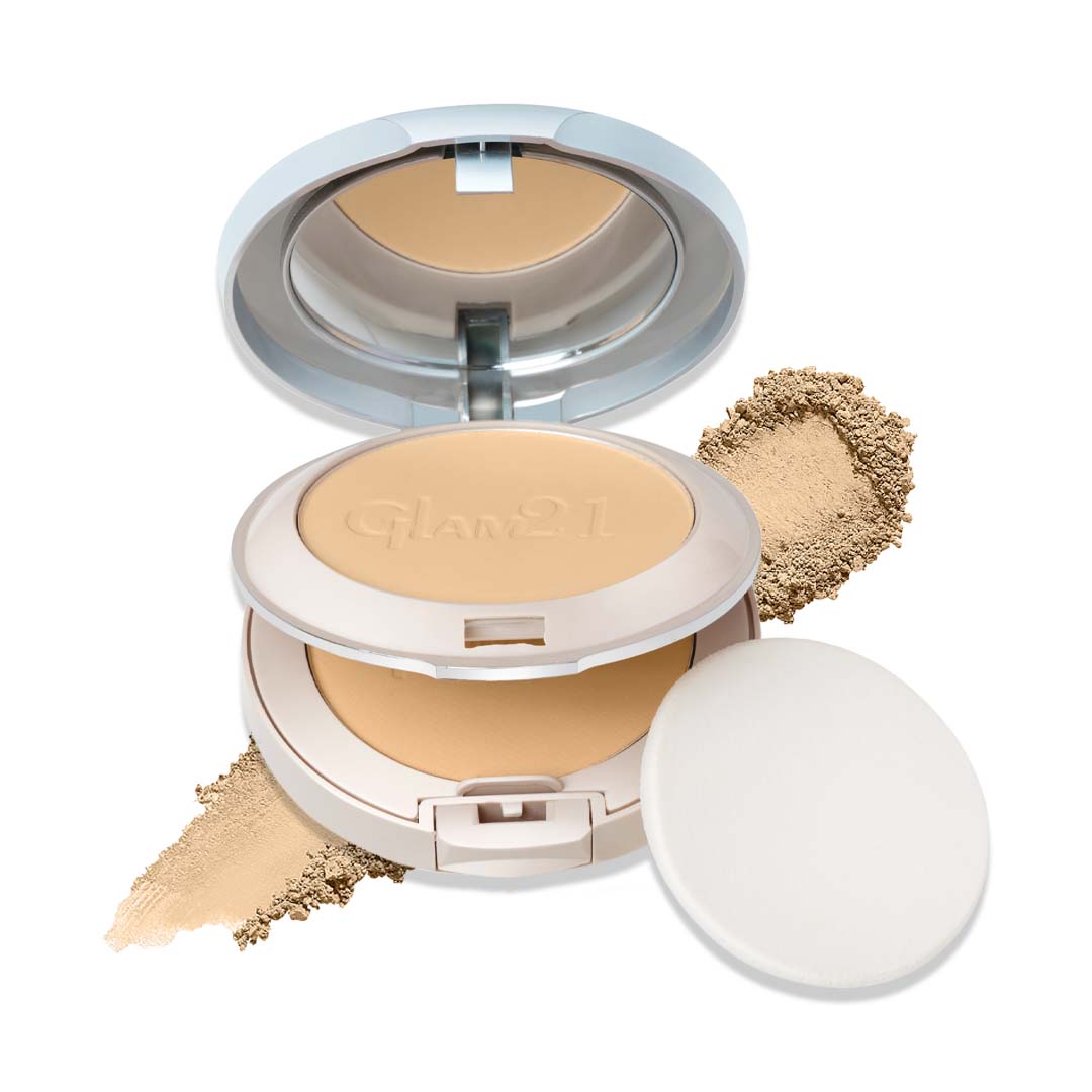 Glam21 BB Powder Instant Weightless Matte Finish | Longlasting Peerless Soft Skin 2in1 Compact (Honey, 20 g)