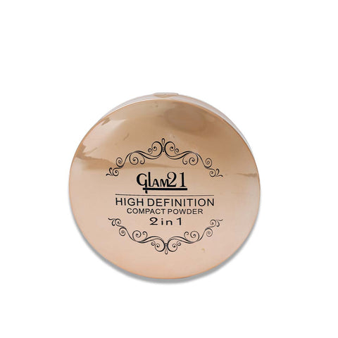 Glam21 High Definition Compact Powder| Smooth Satin Texture upto 8hrs| Mate Finish 2in1 Compact (Rose Blush, 20 g)