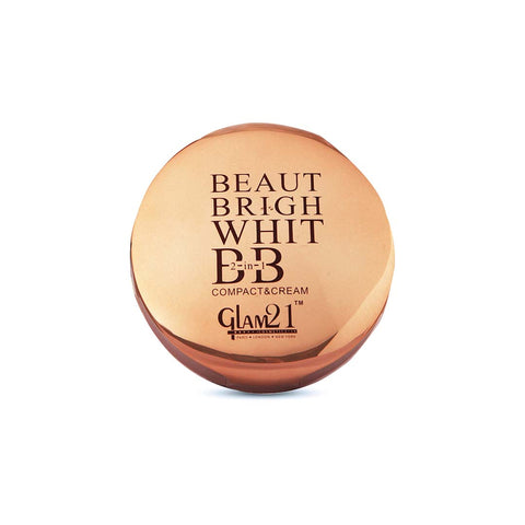 Glam21 Beauty Bright BB 2in1 Compact Powder Oil free Matte Makeup Finish with Vitamin-E Compact (Rose Creme, 24 g)