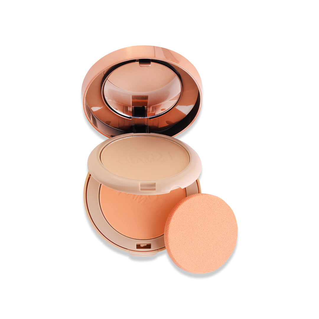 Glam21 Control Sleek & Soft Makeup with Vitamin E & C | Sweat & Waterproof Longlasting Compact (Matte Finish, 20 g)