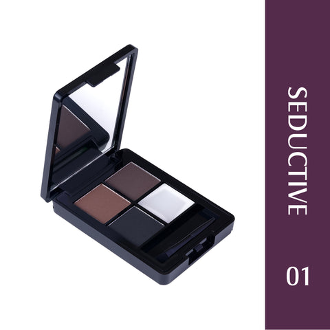 Glam21 4-in-1 Eyebrow Palette Micro Pigments, Smudge Proof, Longlasting Eye Make-up Kit 9 g (SEDUCTIVE)